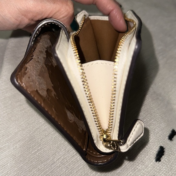 Coach Brown and tan coated canvas with white and brown leather accents Wallet - Picture 13 of 14